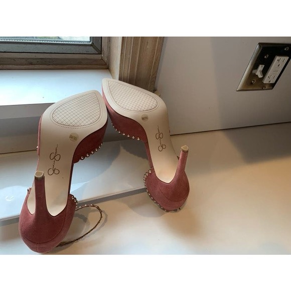 Jessica Simpson Mauve Beaded Heels - Picture 5 of 6